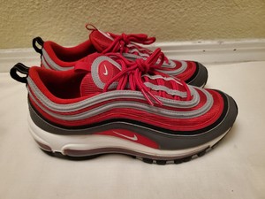 gray and red air max 97