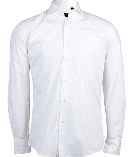 Camicia in lino da uomo a righe, per il tempo libero, a maniche lunghe, slim fit, traspirante, a maniche lunghe, da uomo, a maniche lunghe, da lavoro, da uomo, blu cielo, M
