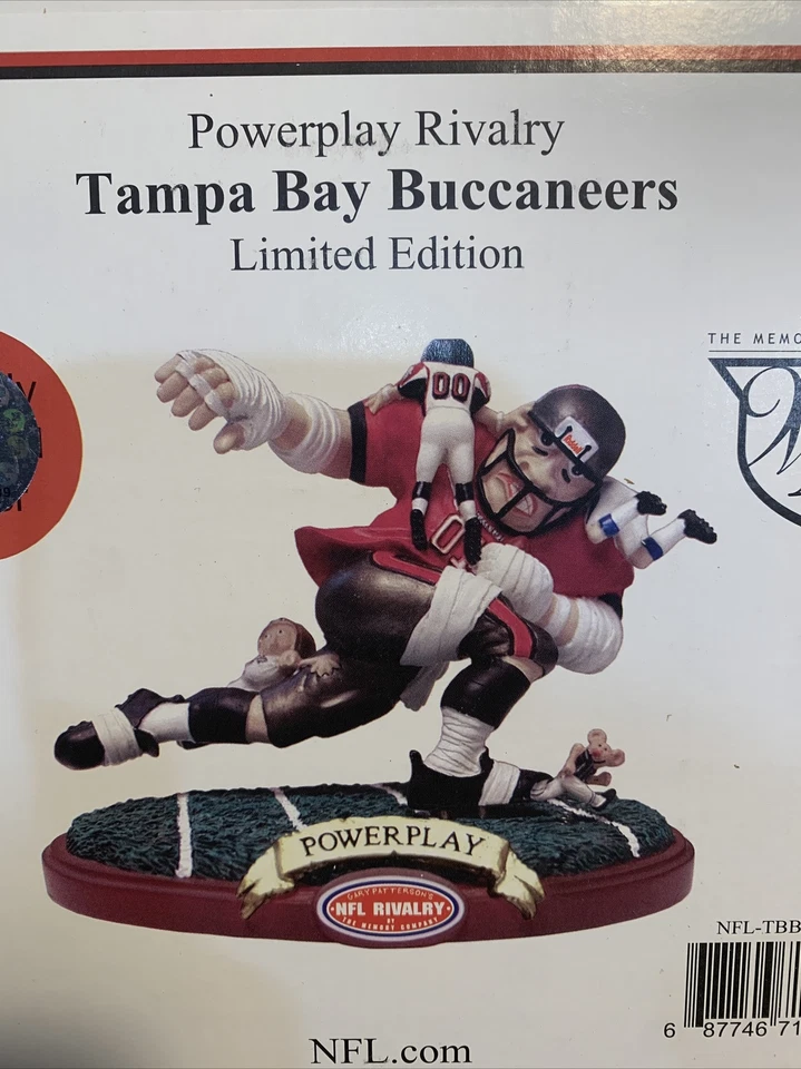 Tampa Bay Buccaneers edição limitada autêntica estátua em miniatura da NFL lacrada na caixa - Imagem 3 de 4