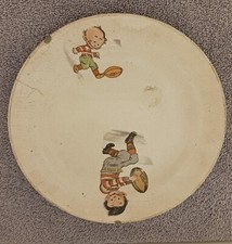 Vintage T A McNicol Ceramic China Football Plate early 20th Turn of the Century