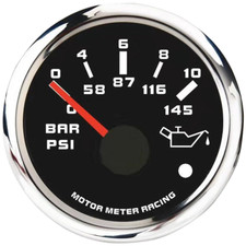 W Pro 52mm 2-116 Oil Pressure Gauge Bar Psi White Led Warning Waterproof