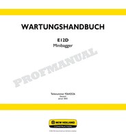 New Holland E12D Bagger Reparatur Werkstatthandbuch