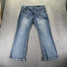 Axel Jeans Mens 36x32 Blue Medium Wash Cotton Vintage Bootcut Denim