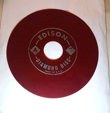 Thomas Edison Voicewriter Ruby Red Translucent Diamond Disc