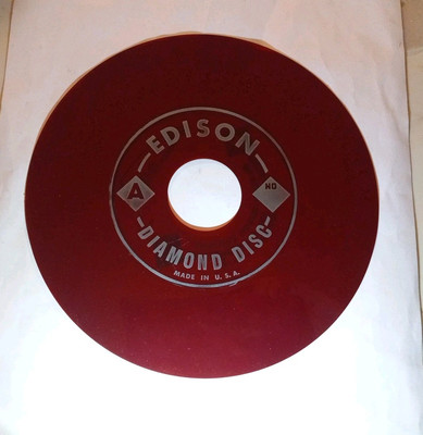 Thomas Edison Voicewriter Ruby Red Translucent Diamond Disc | eBay