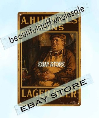 Hupfel's Son's lager beer brewery collector tin sign