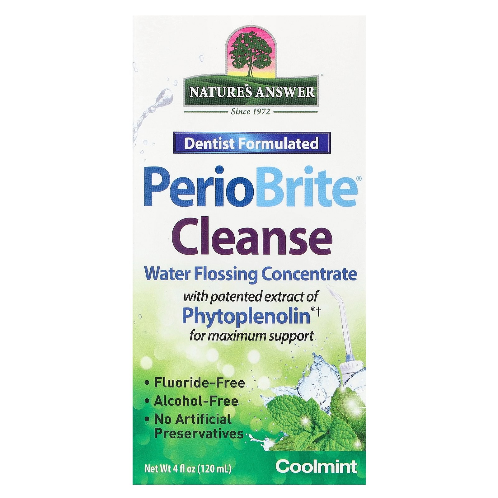 PerioBrite Cleanse водный концентрат для чистки зубов зубной нитью Прохладная мята 4 жидких унции 120 мл 3390₽