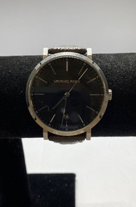 Women's Michael Kors Black Dial Quartz Stainless Steel 41mm Watch 51.6g