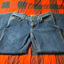 Carhartt Original Fit Dark Wash Blue Denim Jeans Straight Mid Rise 5-Pocket
