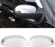 Chrome Pair Half Mirror Covers Compatible with 2007-2014 Chevy Silverado GMC