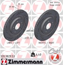 2x Bremsscheibe BLACK Z ZIMMERMANN 320.3829.53 für KIA SORENTO 4 MQ4 MQ4A GDi