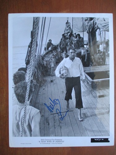 ANTHONY QUINN/HIGH WIND IN JAMAICA ORIGINAL 1965 BW MOVIE STILL SIGNED NM