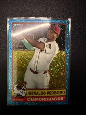 2025 Topps Heritage - Geraldo Perdomo #157 Chrome Light Blue Sparkle Refractor
