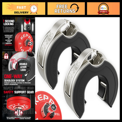 2-Inch Barbell Clamps, Aluminum Clips with Magnetic Storage, Fast Locking - Silv