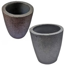 Set of 2 Foundry Crucibles 1 KG  2 KG  Metal Melting Crucible for Furnace