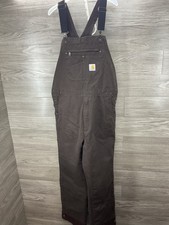 Carhartt Bib Insulated Overalls 104031 DKB Large Tall NWT