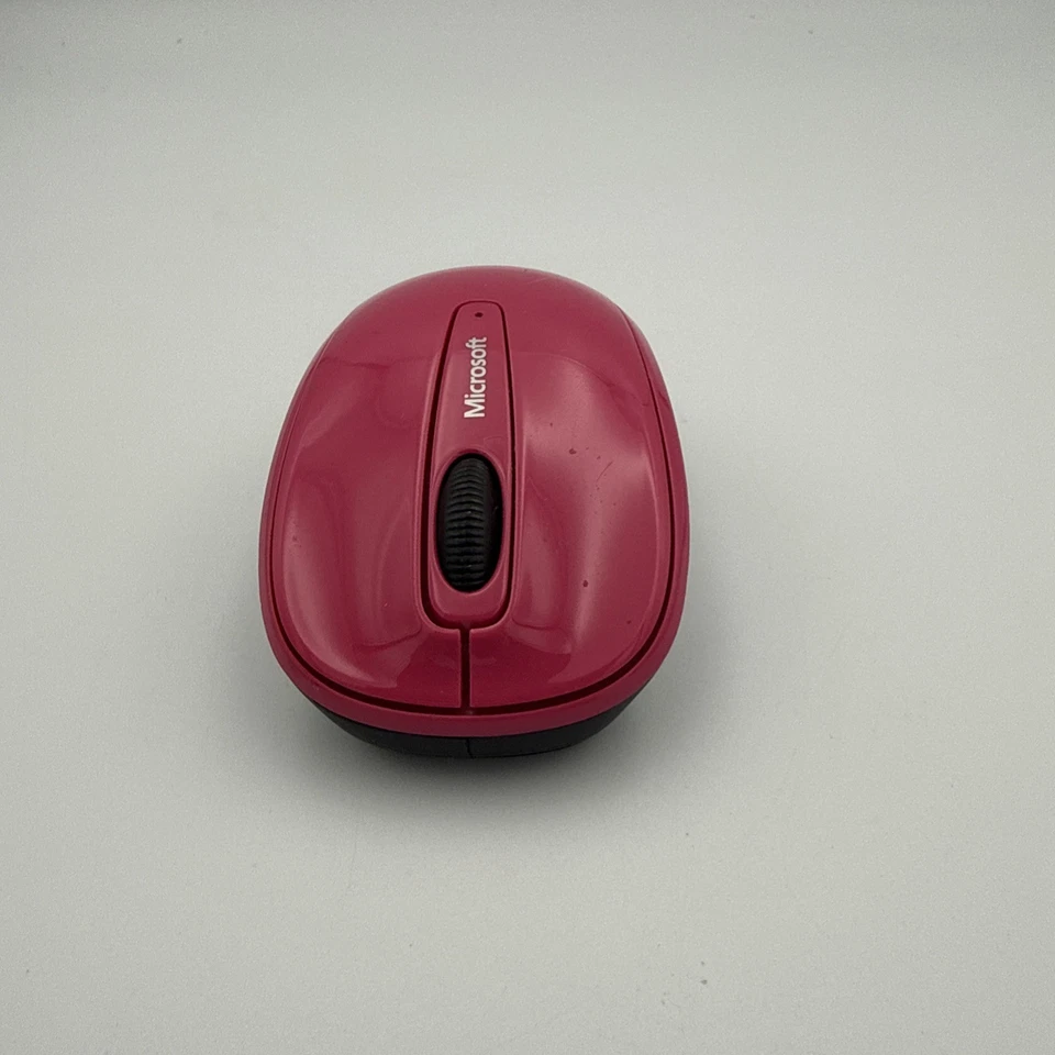 Microsoft Wireless Mobile Mouse 3500 (Model 1571) – Pink/Red – 2.4GHz USB Wirele - Image 4 of 4