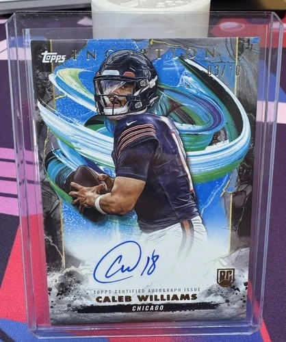 2024 Topps Inception Caleb Williams On Card Auto Rookie Card Blue 03/10