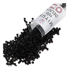 Miyuki Delica Seed Beads, DB010 Opaque Black, 7.2g Tube 11/0 Beads