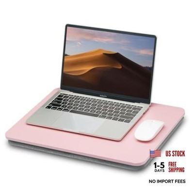 ZEAPTAC Portable Lap Laptop Desk with Pillow Cushion, Pink, Fits Up to 15.6 Inch