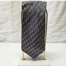 Innocenti Tom James Necktie Mens Grey Silk Geometric Woven Made in USA