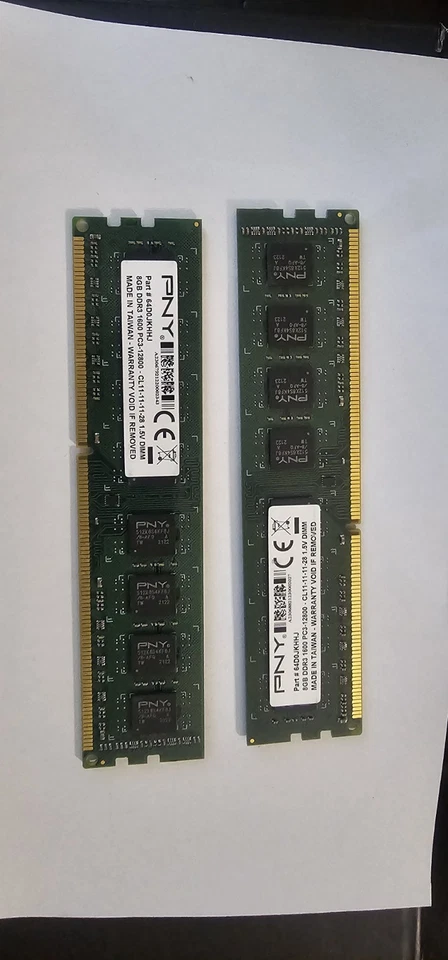 2 PNY 64D0JKHHJ 8GB DIMM PC3-12800 1600mhz Computer RAM - Image 4 of 4