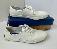 Keds Champion White Leather Lop-Top Sneaker Sz 10W Comfort Classic Look GUC