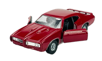 Welly Old Timer 1969 Pontiac Gto Rot 1:34 Die Cast Metal Model Neu Kasten