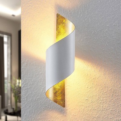 Lindby Wandleuchte, Wandlampe Innen 'Desirio' (Modern) in Weiß aus Metall (1 fla