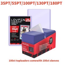 Toploader 100ct With 100 sleeves 35pt 55pt 100pt 130pt 180pt Pokémon Card Holder