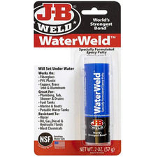 J-B Weld WaterWeld Putty Stick Formulated Epoxy Putty Stick 2 oz Off White 8277