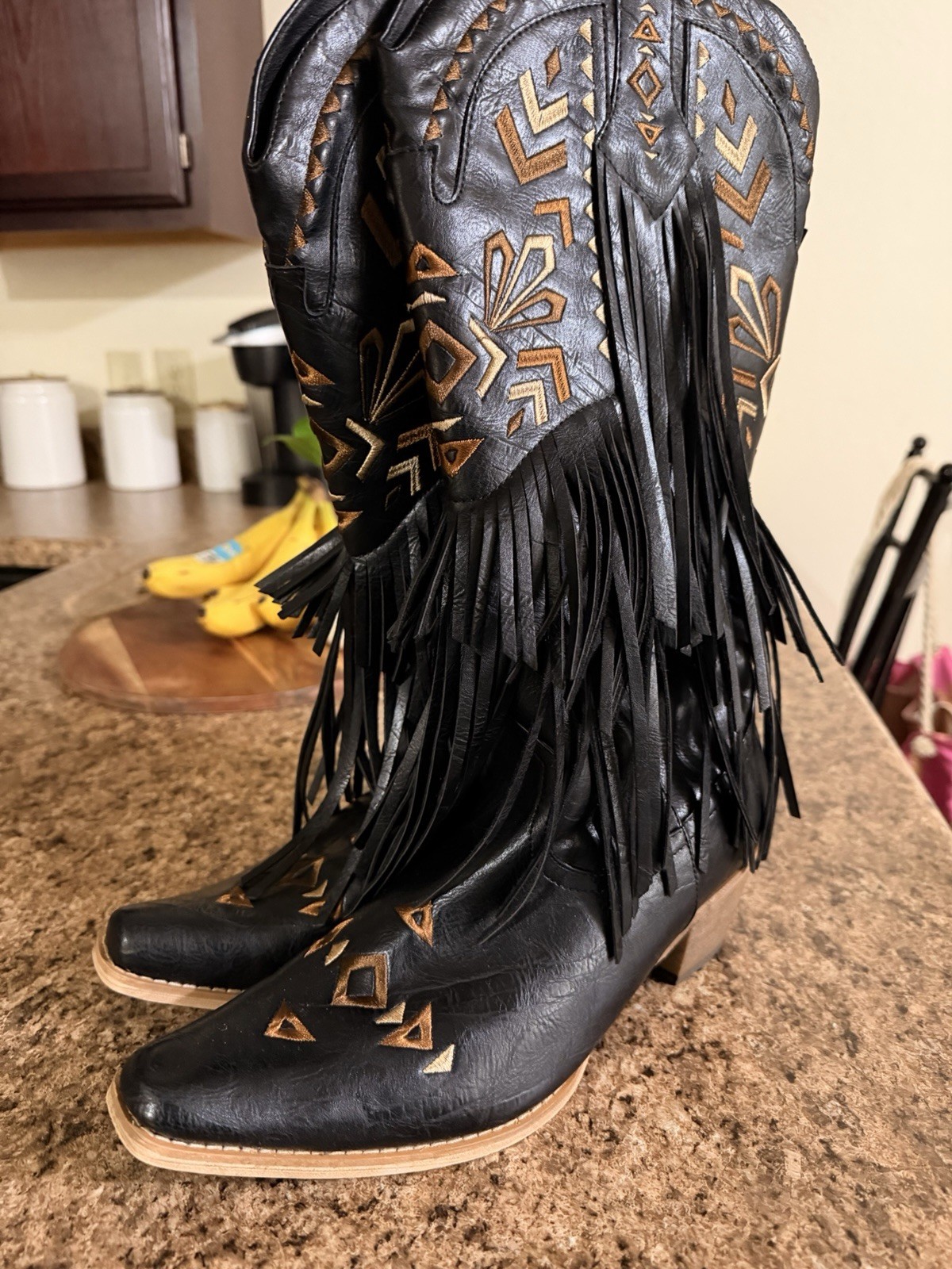 Women’s Cowboy Boots Size 10 Black