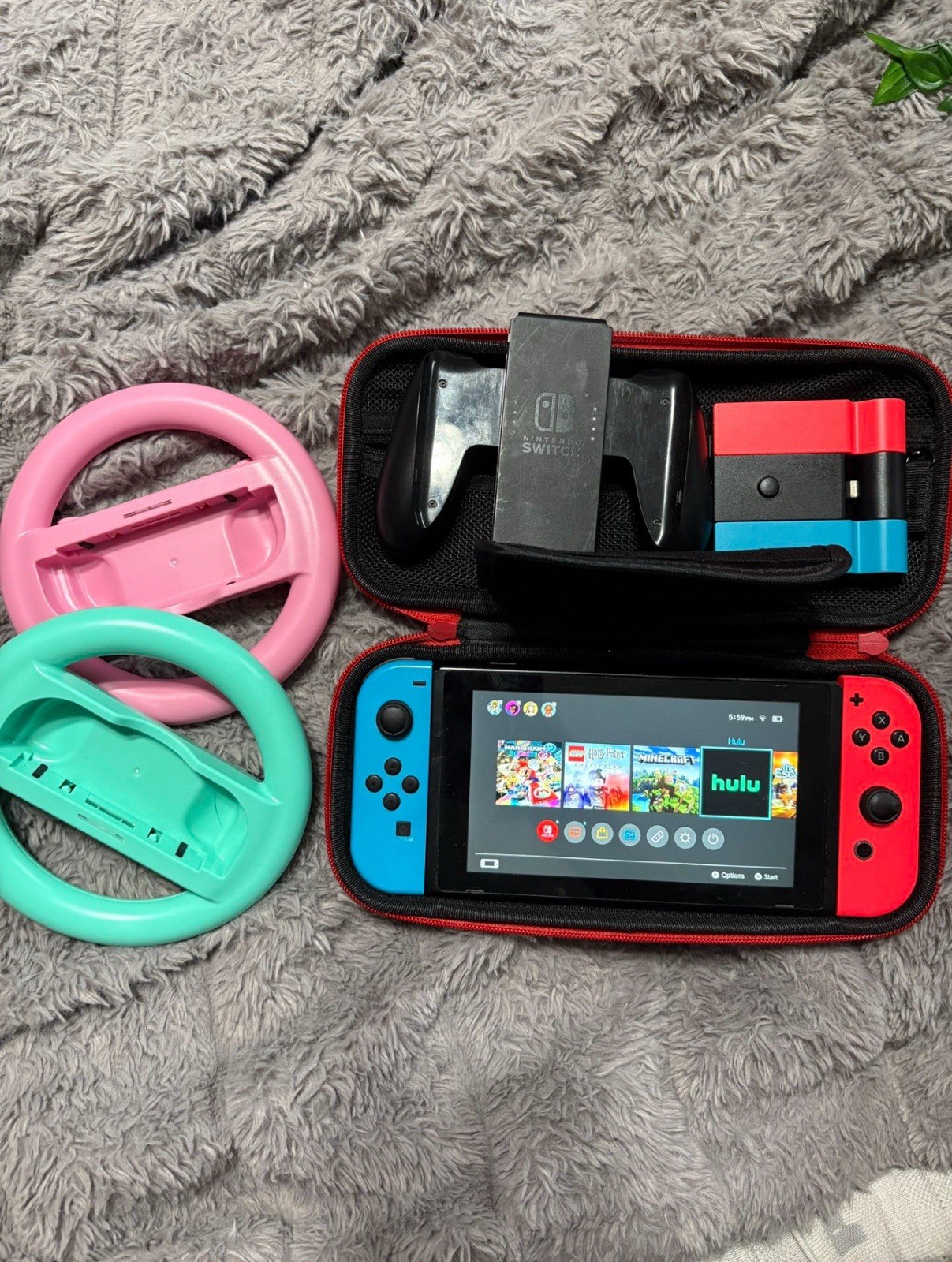 Nintendo Switch Console HAC-001-01 + Joy-Cons | Tested | READ DESC | AS-IS