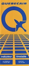 Quebecair timetable 1983/07/03