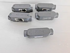 5 Bell Outdoor (Hubbel) E121488 Straight Conduit Outlet Body 3/4" Cover EAC-2CG