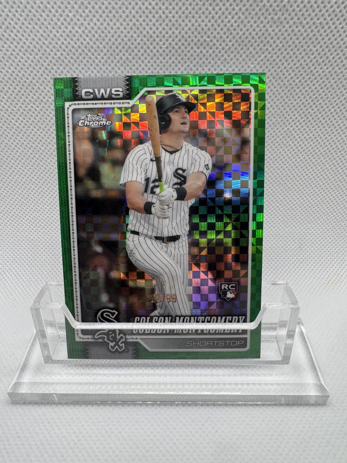 COLSON MONTGOMERY Rookie 2025 Topps Chrome Green X-Fractor /99 White Sox RC