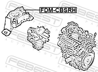 Right FEBEST FDM-CBSRH Engine Mounting for FORD,FORD AUSTRALIA