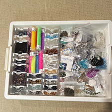 Assorted beads and findings different colors, sizes and brands