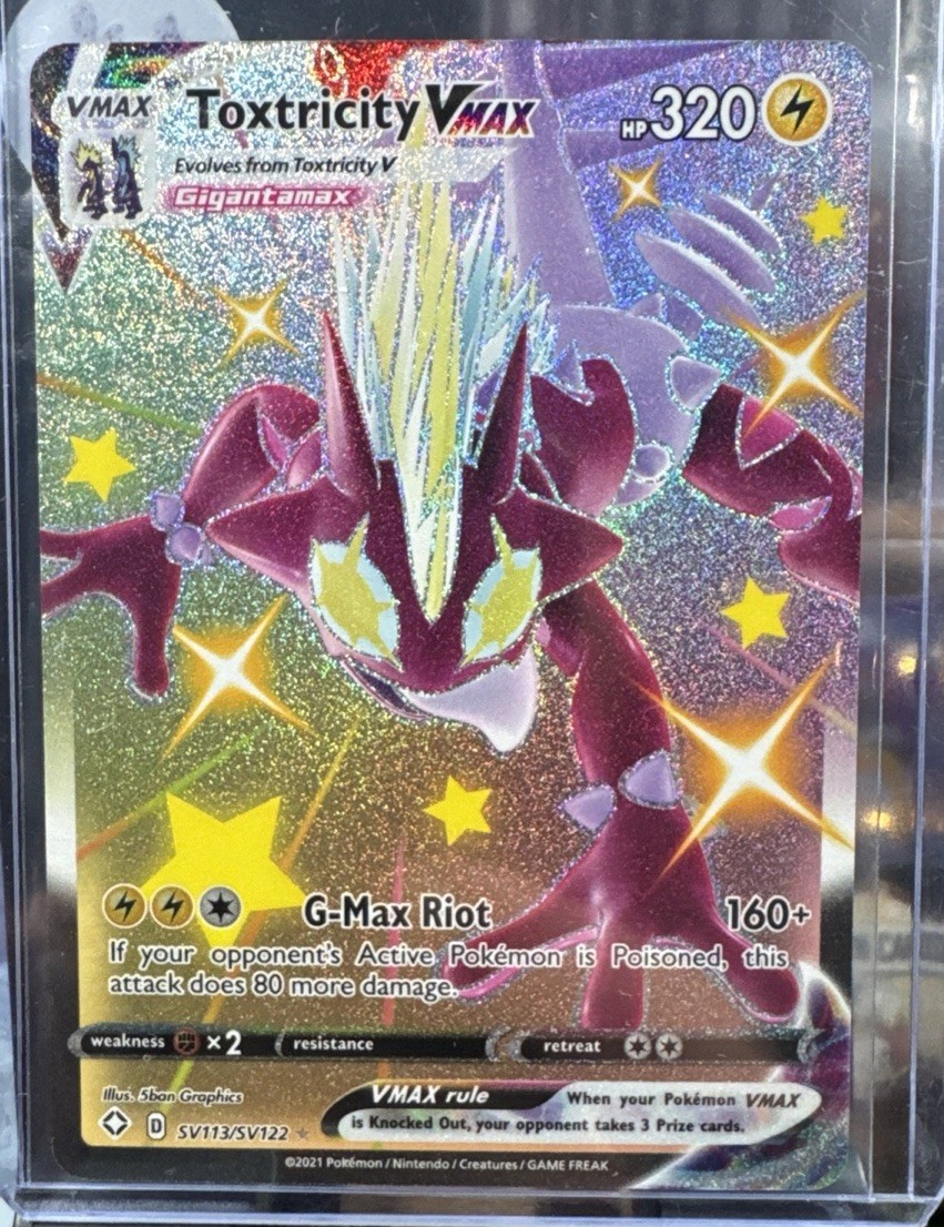 Toxtricity VMAX SV113/SV122 NM Full Art Shiny Shining Fates Shiny Vault Pokemon