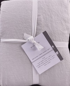 Rejuvenation (Pottery Barn) Belgian Linen Sheet Set Natural Flax Color STD KING
