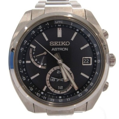 Seiko Astron Solar Radio Wave Wristwatch Mens 40mm SBXY015 Wrist 15cm Pre-Owned