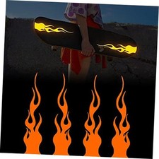 4 Pcs 7.8'' Flame Reflective Sticker for Car Vinyl Racing Sports Flame Stripe