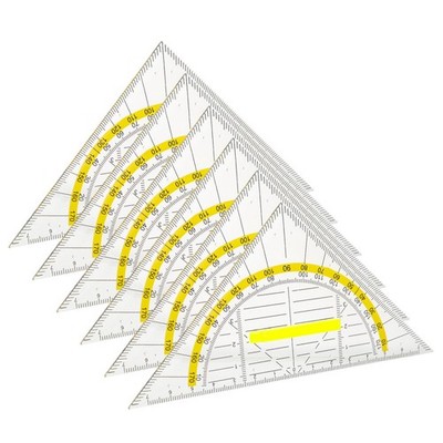 6Pcs Lightweight Plastic Triangle Rulers for Accurate Measurement and Drawing