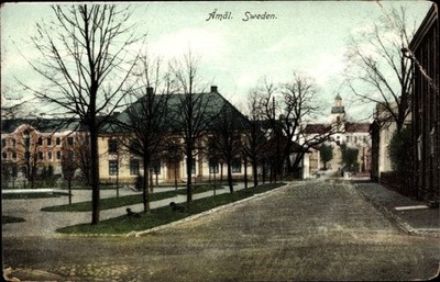 Ak Amal Schweden, Platz, Amtsgebäude, Rathaus - 3973283
