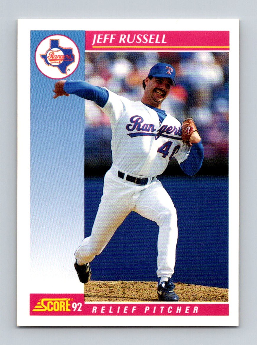 1992 Score JEFF RUSSELL #124 Texas Rangers