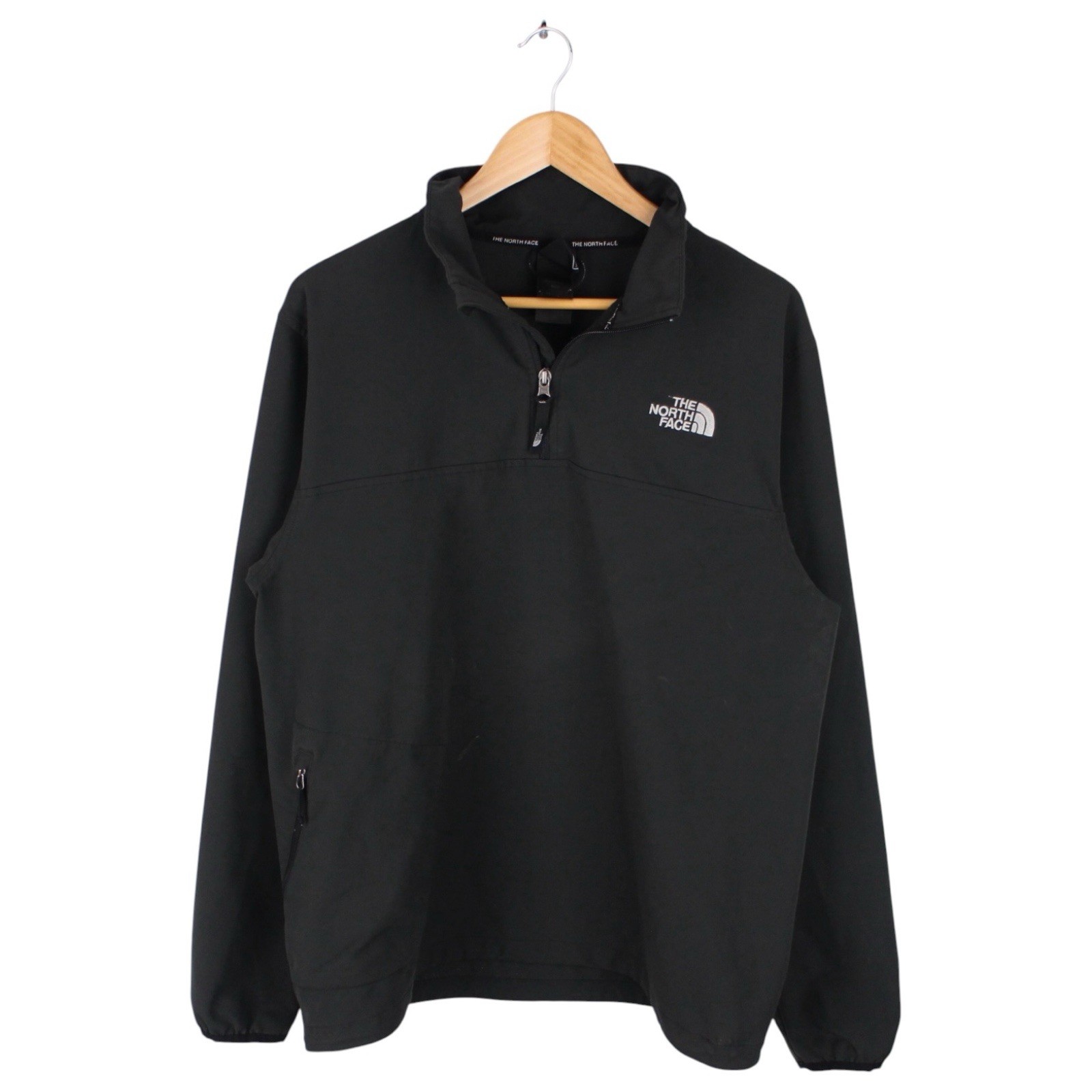 The North Face Black Quarter Zip Pullover Jacket Men’s Medium Soft Shell