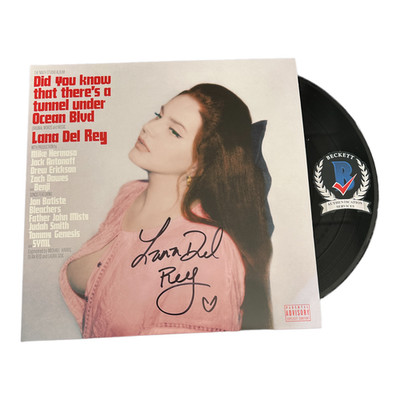 LANA DEL RAY SIGNED DID YOU KNOW THAT THERE'S A TUNNEL UNDER OCEAN BLVD LP BAS