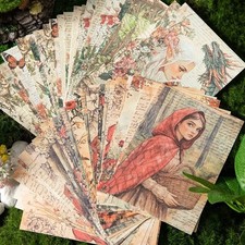 30 Stck. Fantasy Märchen Sammelalbum Papier Packung Basteln Junk Journal