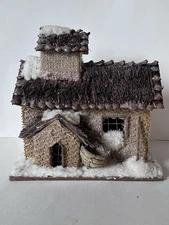 Elf Gnome Or Fairy House Natural Materials With Thatched Roof