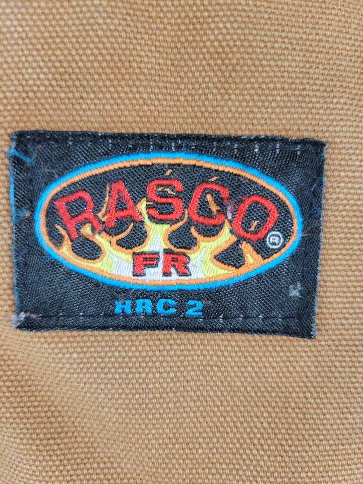 Rasco FR XRC 2 Brown Duck Canvas Hooded Work Coat Jacket Flannel Lined L-long - Image 4 of 4